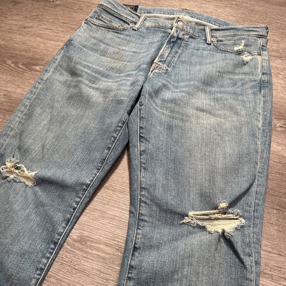 Abercrombie & Fitch Jeans Mens 34 Blue Denim Rustin Athletic Slim Stretch 34x26 - Picture 2 of 12